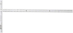 Johnson Level & Tool - 48" Blade Length x 1-1/2" Blade Width, 22" Base Length x 2" Base Width Aluminum Square - 0.008" Accuracy - Apex Tool & Supply