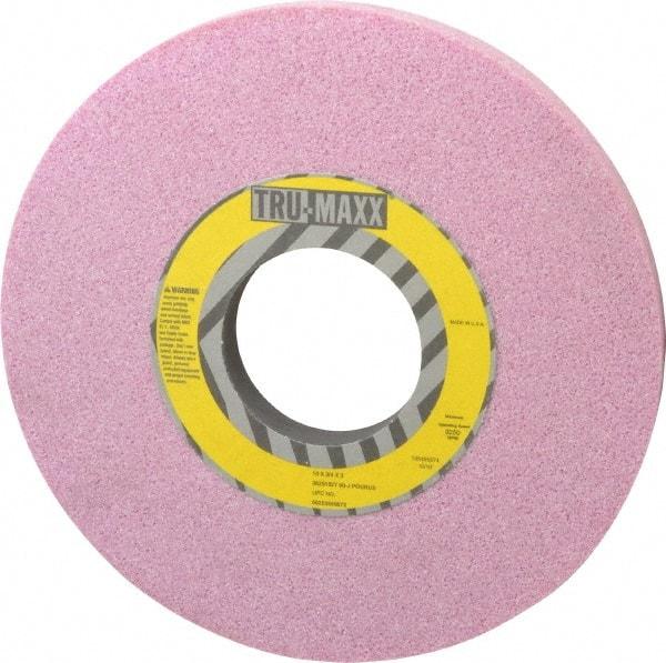Tru-Maxx - 10" Diam x 3" Hole x 3/4" Thick, J Hardness, 60 Grit Surface Grinding Wheel - Aluminum Oxide, Type 1, Medium Grade, 3,250 Max RPM, Vitrified Bond, No Recess - Apex Tool & Supply
