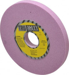 Tru-Maxx - 6" Diam x 1-1/4" Hole x 1/2" Thick, J Hardness, 60 Grit Surface Grinding Wheel - Aluminum Oxide, Type 1, Medium Grade, 5,410 Max RPM, Vitrified Bond, No Recess - Apex Tool & Supply