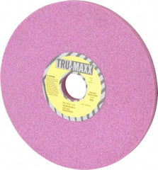 Tru-Maxx - 8" Diam x 1-1/4" Hole x 1/2" Thick, H Hardness, 46 Grit Surface Grinding Wheel - Aluminum Oxide, Type 1, Coarse Grade, 3,105 Max RPM, Vitrified Bond, No Recess - Apex Tool & Supply