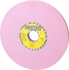 Tru-Maxx - 8" Diam x 1-1/4" Hole x 1/2" Thick, I Hardness, 80 Grit Surface Grinding Wheel - Aluminum Oxide, Type 1, Medium Grade, 3,600 Max RPM, Vitrified Bond, No Recess - Apex Tool & Supply