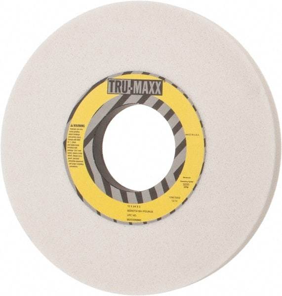 Tru-Maxx - 10" Diam x 3" Hole x 3/4" Thick, I Hardness, 60 Grit Surface Grinding Wheel - Aluminum Oxide, Type 1, Medium Grade, 3,250 Max RPM, Vitrified Bond, No Recess - Apex Tool & Supply