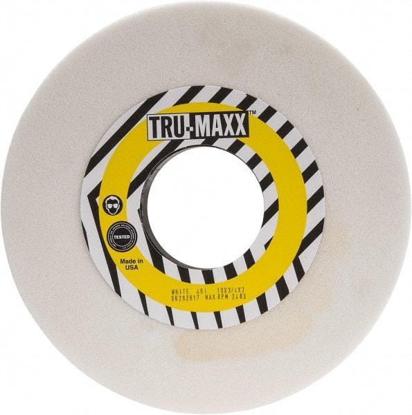Tru-Maxx - 10" Diam x 3" Hole x 3/4" Thick, I Hardness, 46 Grit Surface Grinding Wheel - Aluminum Oxide, Type 1, Coarse Grade, 3,250 Max RPM, Vitrified Bond, No Recess - Apex Tool & Supply