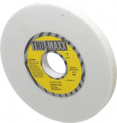 Tru-Maxx - 6" Diam x 1-1/4" Hole x 1/2" Thick, K Hardness, 60 Grit Surface Grinding Wheel - Aluminum Oxide, Type 1, Medium Grade, 5,410 Max RPM, Vitrified Bond, No Recess - Apex Tool & Supply
