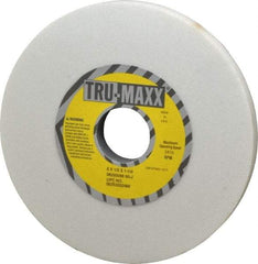 Tru-Maxx - 6" Diam x 1-1/4" Hole x 1/2" Thick, J Hardness, 60 Grit Surface Grinding Wheel - Aluminum Oxide, Type 1, Medium Grade, 5,410 Max RPM, Vitrified Bond, No Recess - Apex Tool & Supply