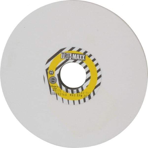 Tru-Maxx - 7" Diam x 1-1/4" Hole x 1/4" Thick, L Hardness, 220 Grit Surface Grinding Wheel - Aluminum Oxide, Type 1, Very Fine Grade, 3,600 Max RPM, Vitrified Bond, No Recess - Apex Tool & Supply