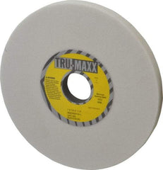 Tru-Maxx - 7" Diam x 1-1/4" Hole x 1/2" Thick, L Hardness, 60 Grit Surface Grinding Wheel - Aluminum Oxide, Type 1, Medium Grade, 3,600 Max RPM, Vitrified Bond, No Recess - Apex Tool & Supply