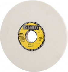 Tru-Maxx - 8" Diam x 1-1/4" Hole x 1/2" Thick, K Hardness, 100 Grit Surface Grinding Wheel - Aluminum Oxide, Type 1, Fine Grade, 3,600 Max RPM, Vitrified Bond, No Recess - Apex Tool & Supply