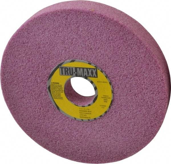 Tru-Maxx - 7" Diam x 1-1/4" Hole x 1" Thick, H Hardness, 46 Grit Surface Grinding Wheel - Aluminum Oxide, Type 5, Coarse Grade, 3,600 Max RPM, Vitrified Bond, One-Side Recess - Apex Tool & Supply