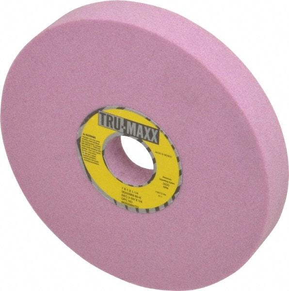 Tru-Maxx - 7" Diam x 1-1/4" Hole x 1" Thick, K Hardness, 60 Grit Surface Grinding Wheel - Aluminum Oxide, Type 5, Medium Grade, 3,600 Max RPM, Vitrified Bond, One-Side Recess - Apex Tool & Supply