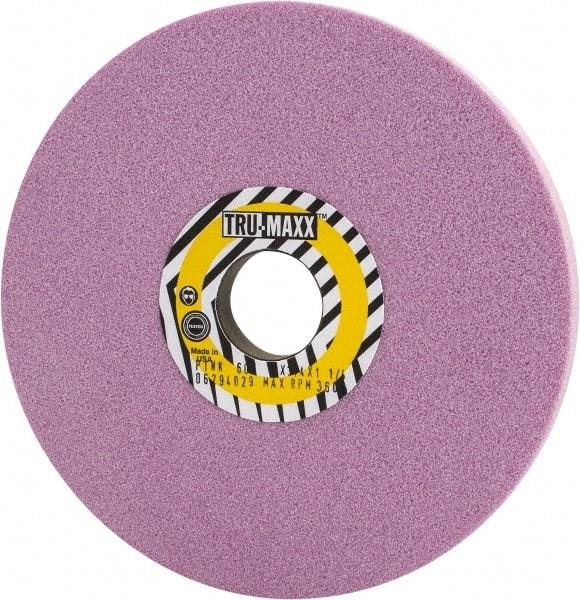 Tru-Maxx - 7" Diam x 1-1/4" Hole x 3/4" Thick, K Hardness, 60 Grit Surface Grinding Wheel - Aluminum Oxide, Type 5, Medium Grade, 3,600 Max RPM, Vitrified Bond, One-Side Recess - Apex Tool & Supply