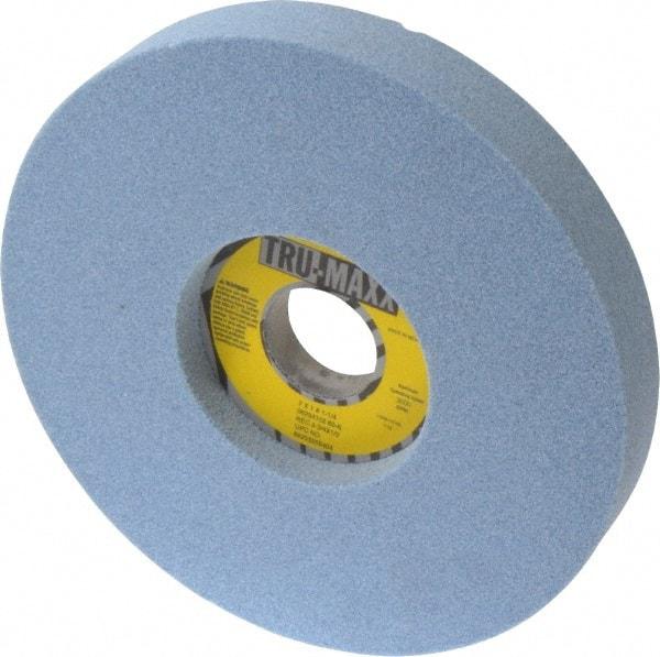 Tru-Maxx - 7" Diam x 1-1/4" Hole x 1" Thick, K Hardness, 60 Grit Surface Grinding Wheel - Ceramic, Type 5, Medium Grade, 3,600 Max RPM, Vitrified Bond, One-Side Recess - Apex Tool & Supply
