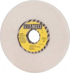 Tru-Maxx - 7" Diam x 1-1/4" Hole x 1/2" Thick, G Hardness, 60 Grit Surface Grinding Wheel - Aluminum Oxide, Type 1, Medium Grade, 3,600 Max RPM, Vitrified Bond, No Recess - Apex Tool & Supply