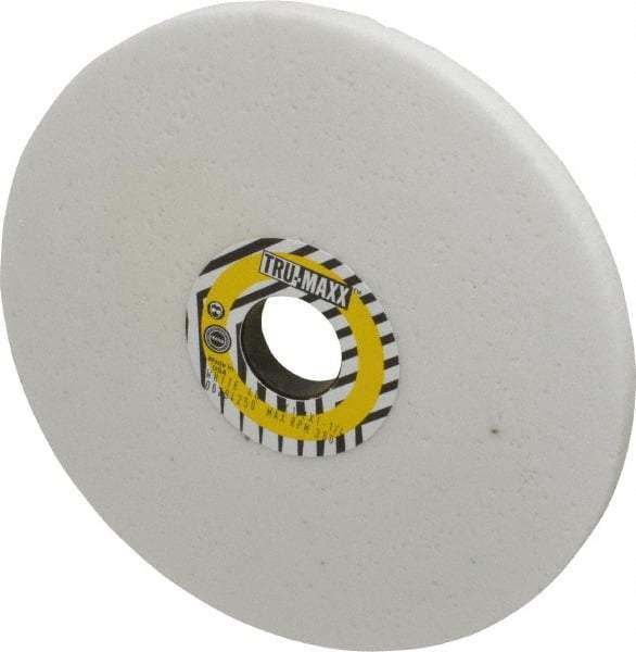 Tru-Maxx - 8" Diam x 1-1/4" Hole x 1/2" Thick, H Hardness, 46 Grit Surface Grinding Wheel - Aluminum Oxide, Type 1, Coarse Grade, 3,600 Max RPM, Vitrified Bond, No Recess - Apex Tool & Supply