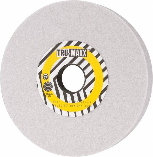 Tru-Maxx - 7" Diam x 1-1/4" Hole x 1" Thick, I Hardness, 60 Grit Surface Grinding Wheel - Aluminum Oxide, Type 5, Medium Grade, 3,600 Max RPM, Vitrified Bond, One-Side Recess - Apex Tool & Supply
