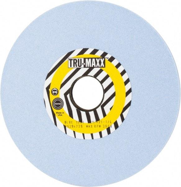 Tru-Maxx - 7" Diam x 1-1/4" Hole x 1/4" Thick, J Hardness, 100 Grit Surface Grinding Wheel - Ceramic, Type 1, Fine Grade, 3,600 Max RPM, Vitrified Bond, No Recess - Apex Tool & Supply