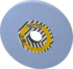 Tru-Maxx - 7" Diam x 1-1/4" Hole x 1/2" Thick, L Hardness, 80 Grit Surface Grinding Wheel - Ceramic, Type 1, Medium Grade, 3,600 Max RPM, Vitrified Bond, No Recess - Apex Tool & Supply
