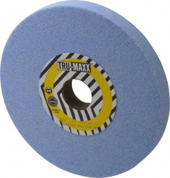 Tru-Maxx - 7" Diam x 1-1/4" Hole x 3/4" Thick, K Hardness, 46 Grit Surface Grinding Wheel - Ceramic, Type 1, Coarse Grade, 3,600 Max RPM, Vitrified Bond, No Recess - Apex Tool & Supply