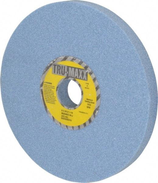 Tru-Maxx - 8" Diam x 1-1/4" Hole x 3/4" Thick, J Hardness, 46 Grit Surface Grinding Wheel - Ceramic, Type 1, Coarse Grade, 3,600 Max RPM, Vitrified Bond, No Recess - Apex Tool & Supply