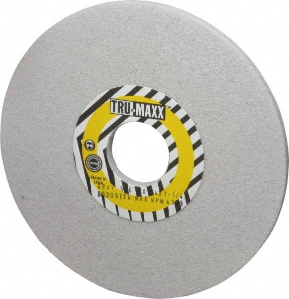 Tru-Maxx - 6" Diam x 1-1/4" Hole x 1/4" Thick, K Hardness, 60 Grit Surface Grinding Wheel - Aluminum Oxide, Type 1, Medium Grade, 5,410 Max RPM, Vitrified Bond, No Recess - Apex Tool & Supply