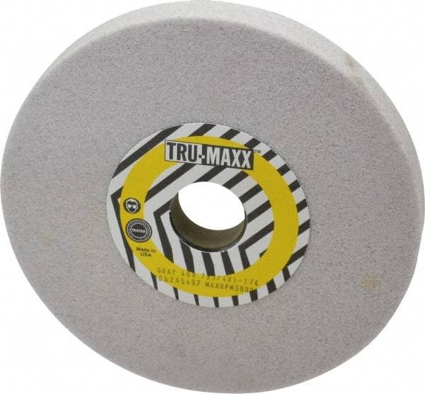 Tru-Maxx - 7" Diam x 1-1/4" Hole x 3/4" Thick, H Hardness, 46 Grit Surface Grinding Wheel - Aluminum Oxide, Type 1, Coarse Grade, 3,600 Max RPM, Vitrified Bond, No Recess - Apex Tool & Supply