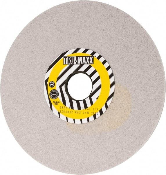 Tru-Maxx - 8" Diam x 1-1/4" Hole x 1/4" Thick, I Hardness, 60 Grit Surface Grinding Wheel - Aluminum Oxide, Type 1, Medium Grade, 3,600 Max RPM, Vitrified Bond, No Recess - Apex Tool & Supply