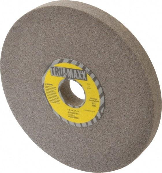 Tru-Maxx - 8" Diam x 1-1/4" Hole x 3/4" Thick, I Hardness, 60 Grit Surface Grinding Wheel - Aluminum Oxide, Type 1, Medium Grade, 3,600 Max RPM, Vitrified Bond, No Recess - Apex Tool & Supply