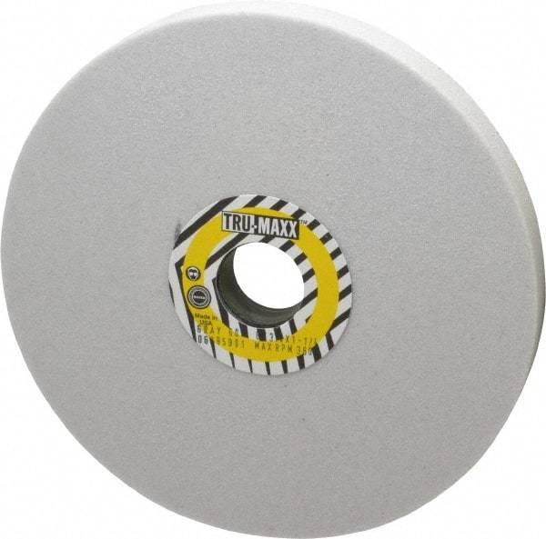 Tru-Maxx - 8" Diam x 1-1/4" Hole x 3/4" Thick, K Hardness, 60 Grit Surface Grinding Wheel - Aluminum Oxide, Type 1, Medium Grade, 3,600 Max RPM, Vitrified Bond, No Recess - Apex Tool & Supply