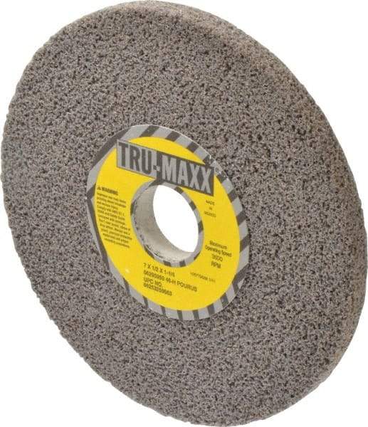 Tru-Maxx - 7" Diam x 1-1/4" Hole x 1/2" Thick, H Hardness, 46 Grit Surface Grinding Wheel - Aluminum Oxide, Type 1, Coarse Grade, 3,600 Max RPM, Vitrified Bond, No Recess - Apex Tool & Supply