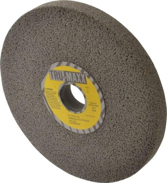 Tru-Maxx - 8" Diam x 1-1/4" Hole x 3/4" Thick, G Hardness, 60 Grit Surface Grinding Wheel - Aluminum Oxide, Type 1, Medium Grade, 3,600 Max RPM, Vitrified Bond, No Recess - Apex Tool & Supply