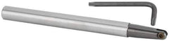 Kennametal - 1" Cut Diam, 1/2" Max Depth of Cut, 37.5mm Shank Diam, 210.06mm OAL, Indexable Ball Nose End Mill - 100.08mm Head Length, Straight Shank, KDMB Toolholder, KDMB 1000.. Insert - Apex Tool & Supply