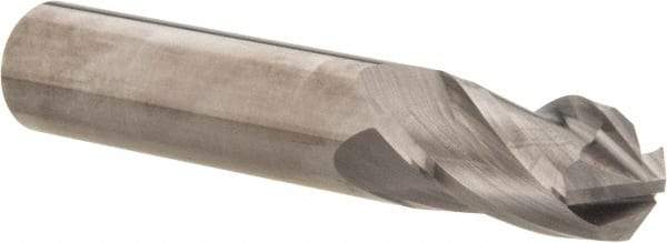 Accupro - 7/16" Diam, 1" LOC, 4 Flute, 90° Point Angle, Solid Carbide Drill Mill - Uncoated, 2-3/4" OAL, 7/16" Shank Diam - Apex Tool & Supply