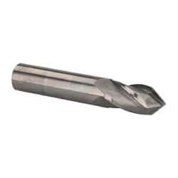 Accupro - 5/8" Diam, 1-1/4" LOC, 4 Flute, 90° Point Angle, Solid Carbide Drill Mill - Uncoated, 3-1/2" OAL, 5/8" Shank Diam - Apex Tool & Supply