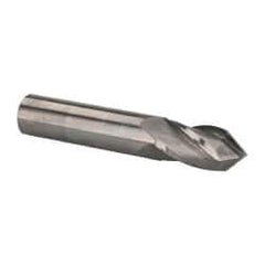 Accupro - 5/8" Diam, 1-1/4" LOC, 4 Flute, 90° Point Angle, Solid Carbide Drill Mill - Uncoated, 3-1/2" OAL, 5/8" Shank Diam - Apex Tool & Supply