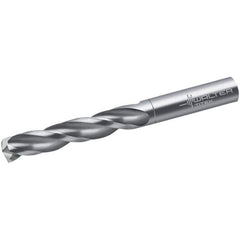 Walter-Titex - 6.6mm 150° Spiral Flute Solid Carbide Screw Machine Drill Bit - Bright Finish, Right Hand Cut, 42mm Flute Length, 70mm OAL, Maximiza Point, Straight Shank - Apex Tool & Supply