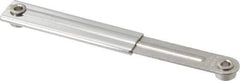 Sugatsune - 4-13/32" OAL x 39/64" Wide, 13.2 Lb Capacity, Ultra Mini Lid Stay - Only One Stay per Lid Required, 5/32" Mounting Hole Diam, 90° Max Opening, Polished 304 & 303 Stainless Steel & Polyacetal - Apex Tool & Supply