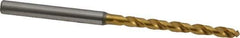 OSG - #31 130° Vanadium High Speed Steel Jobber Drill - TiN Finish, Right Hand Cut, Spiral Flute, Straight Shank, 68mm OAL, Standard Point - Apex Tool & Supply