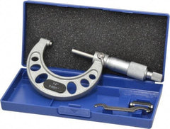 Value Collection - 1 to 2" Range, 0.0001" Graduation, Mechanical Outside Micrometer - Ratchet Stop Thimble, Accurate to 0.0001" - Apex Tool & Supply