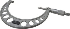 Value Collection - 100 to 125mm Range, 0.01mm Graduation, Mechanical Outside Micrometer - Ratchet Stop Thimble, Accurate to 0.006mm - Apex Tool & Supply