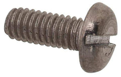 Value Collection - M2.5x0.45 Metric Coarse, 6mm Length Under Head Slotted Drive Machine Screw - Pan Head, Grade 18-8 & A2 Stainless Steel, Uncoated, Without Washer - Apex Tool & Supply