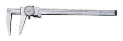 Starrett - 0" to 12" Range, 0.001" Graduation, 0.1" per Revolution, Dial Caliper - White Face, 3" Jaw Length, Accurate to 0.001" - Apex Tool & Supply