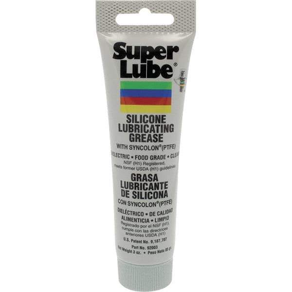 Synco Chemical - 3 oz Tube Silicone General Purpose Grease - Translucent White, Food Grade, 500°F Max Temp, NLGIG 2, - Apex Tool & Supply