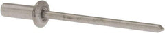 RivetKing - Size 43 Dome Head Aluminum Closed End Sealing Blind Rivet - Aluminum Mandrel, 0.126" to 0.187" Grip, 1/4" Head Diam, 0.129" to 0.133" Hole Diam, 0.422" Length Under Head, 1/8" Body Diam - Apex Tool & Supply