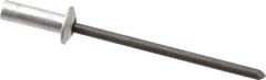 RivetKing - Size 43 Dome Head Aluminum Closed End Sealing Blind Rivet - Steel Mandrel, 0.126" to 0.187" Grip, 1/4" Head Diam, 0.129" to 0.133" Hole Diam, 0.422" Length Under Head, 1/8" Body Diam - Apex Tool & Supply