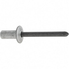RivetKing - Size 84 Dome Head Aluminum Closed End Sealing Blind Rivet - Steel Mandrel, 1/8" to 1/4" Grip, 1/2" Head Diam, 0.257" to 0.261" Hole Diam, 0.57" Length Under Head, 1/4" Body Diam - Apex Tool & Supply
