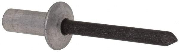 RivetKing - Size 86 Dome Head Aluminum Closed End Sealing Blind Rivet - Steel Mandrel, 1/8" to 1/4" Grip, 1/2" Head Diam, 0.257" to 0.261" Hole Diam, 0.695" Length Under Head, 1/4" Body Diam - Apex Tool & Supply