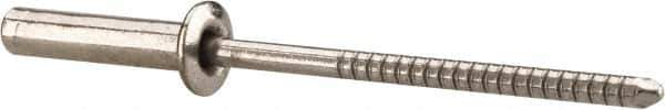 RivetKing - Size 46 Dome Head Stainless Steel Closed End Sealing Blind Rivet - Stainless Steel Mandrel, 0.313" to 3/8" Grip, 1/4" Head Diam, 0.129" to 0.133" Hole Diam, 0.61" Length Under Head, 1/8" Body Diam - Apex Tool & Supply