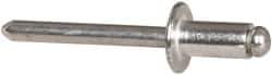 RivetKing - Size 84 Dome Head Aluminum Open End Blind Rivet - Aluminum Mandrel, 0.02" to 1/4" Grip, 1/2" Head Diam, 0.257" to 0.261" Hole Diam, 1/2" Length Under Head, 1/4" Body Diam - Apex Tool & Supply