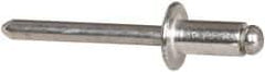 RivetKing - Size 84 Dome Head Aluminum Open End Blind Rivet - Aluminum Mandrel, 0.02" to 1/4" Grip, 1/2" Head Diam, 0.257" to 0.261" Hole Diam, 1/2" Length Under Head, 1/4" Body Diam - Apex Tool & Supply