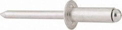 RivetKing - Size 88 Dome Head Aluminum Open End Blind Rivet - Aluminum Mandrel, 0.376" to 1/2" Grip, 1/2" Head Diam, 0.257" to 0.261" Hole Diam, 3/4" Length Under Head, 1/4" Body Diam - Apex Tool & Supply